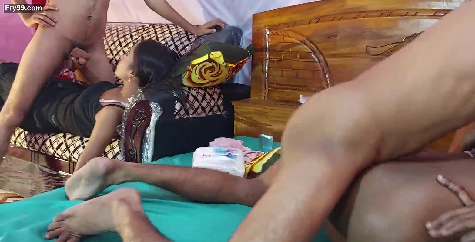 BD husband shared his newly married 2nd wife with two best friends foursome sex xxx porn