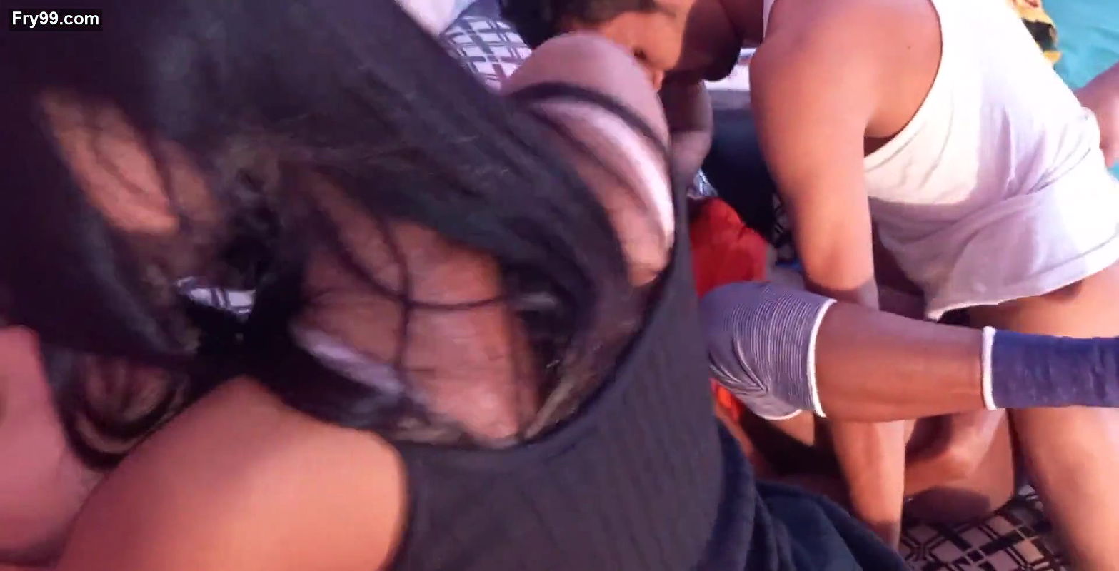 Girls called her Two friends at her own house and fucked her ( Foursome) Two guys and two girls