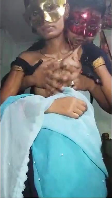 Village Couple Nude on Live Show Boobs Pressed hard for Milk