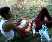 Indian lovers dirty in public park Boobs Pressed inside Salwar