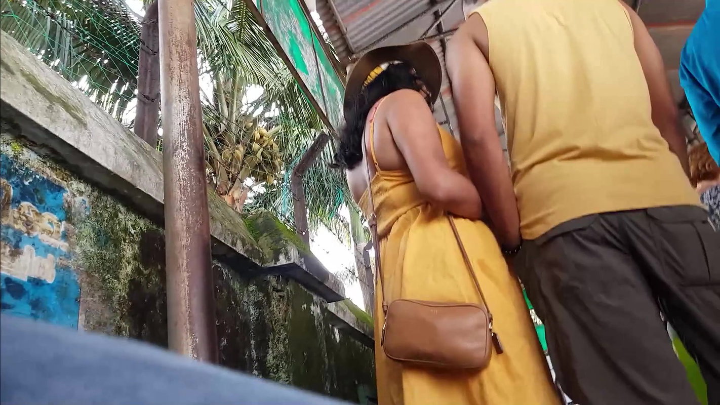 Sexy girl in hot yellow costume