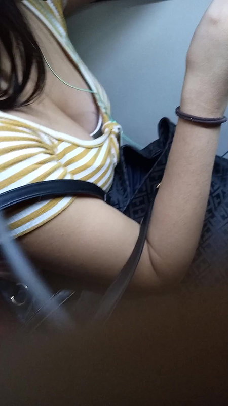 Nice Cleavage show in bus