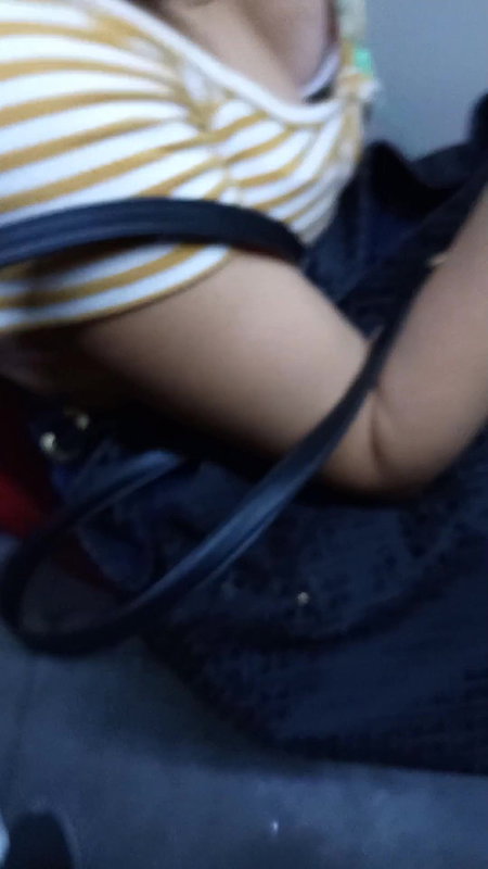 Nice Cleavage show in bus