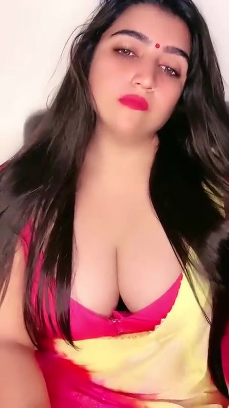 Beauty Model Hottest show in pink blouse