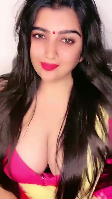 Beauty Model Hottest show in pink blouse