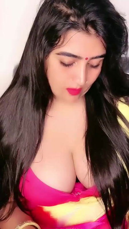 Beauty Model Hottest show in pink blouse