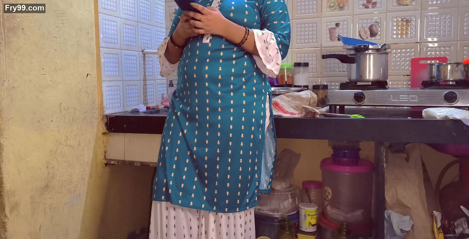 Indian hot stepsister got caught while video call with her bf.