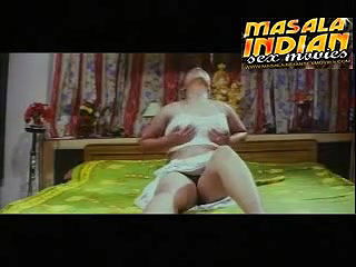 A hot desi girl gets her cleavage kissed and her thighs caressed by her bearded lover Indian Masala Sex