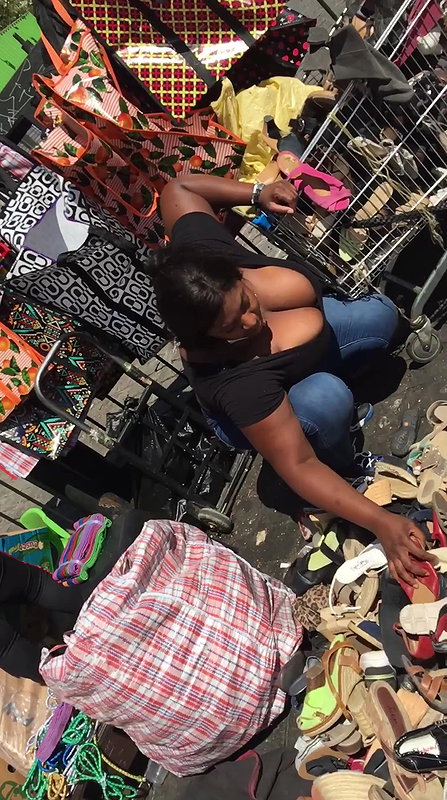 Chubby babe massive Boobs popping out of dress.MOV