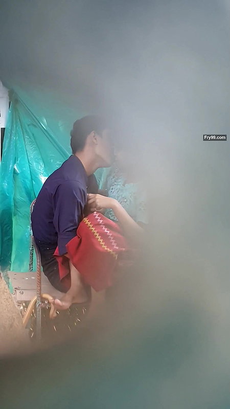 Cute girl kissed and fingered by bf, clear panty show