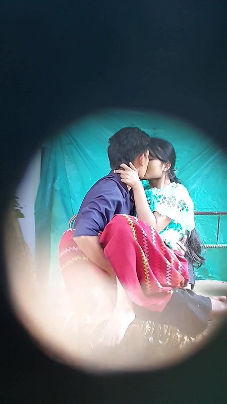 Cute girl kissed and fingered by bf, clear panty show