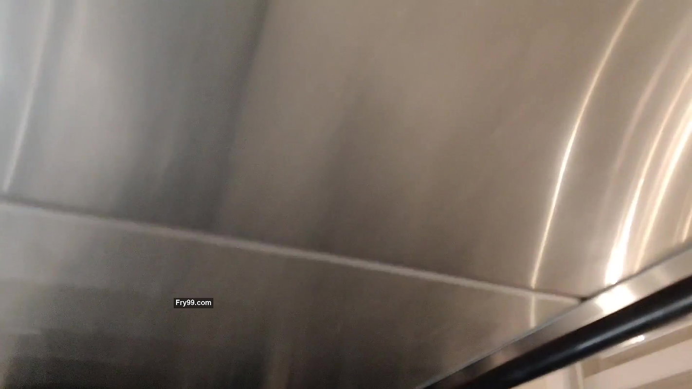 Desi babe black panty visible _ upskirt shot on escalator