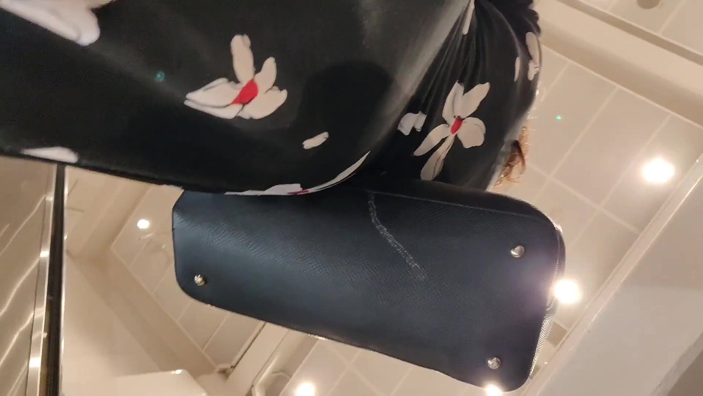 Desi babe black panty visible _ upskirt shot on escalator