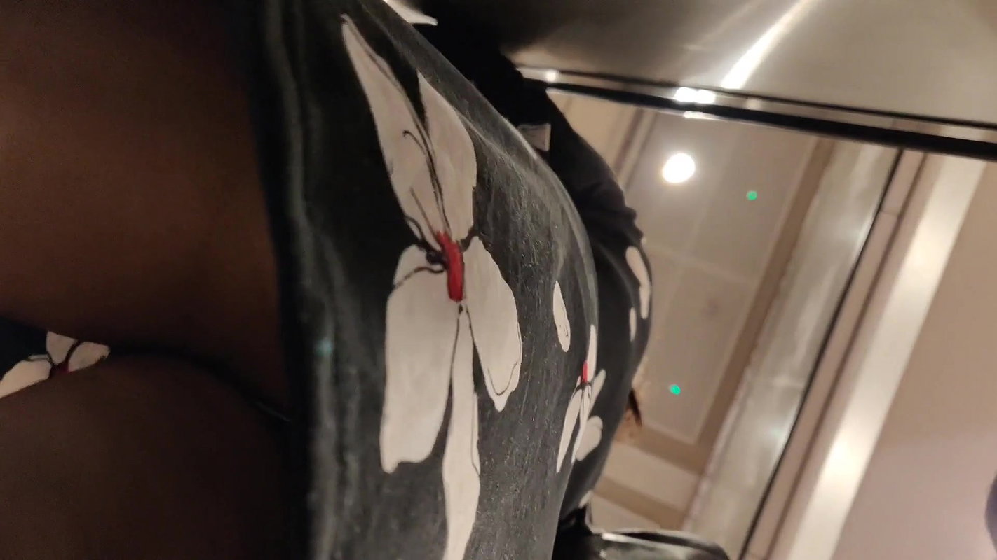 Desi babe black panty visible _ upskirt shot on escalator