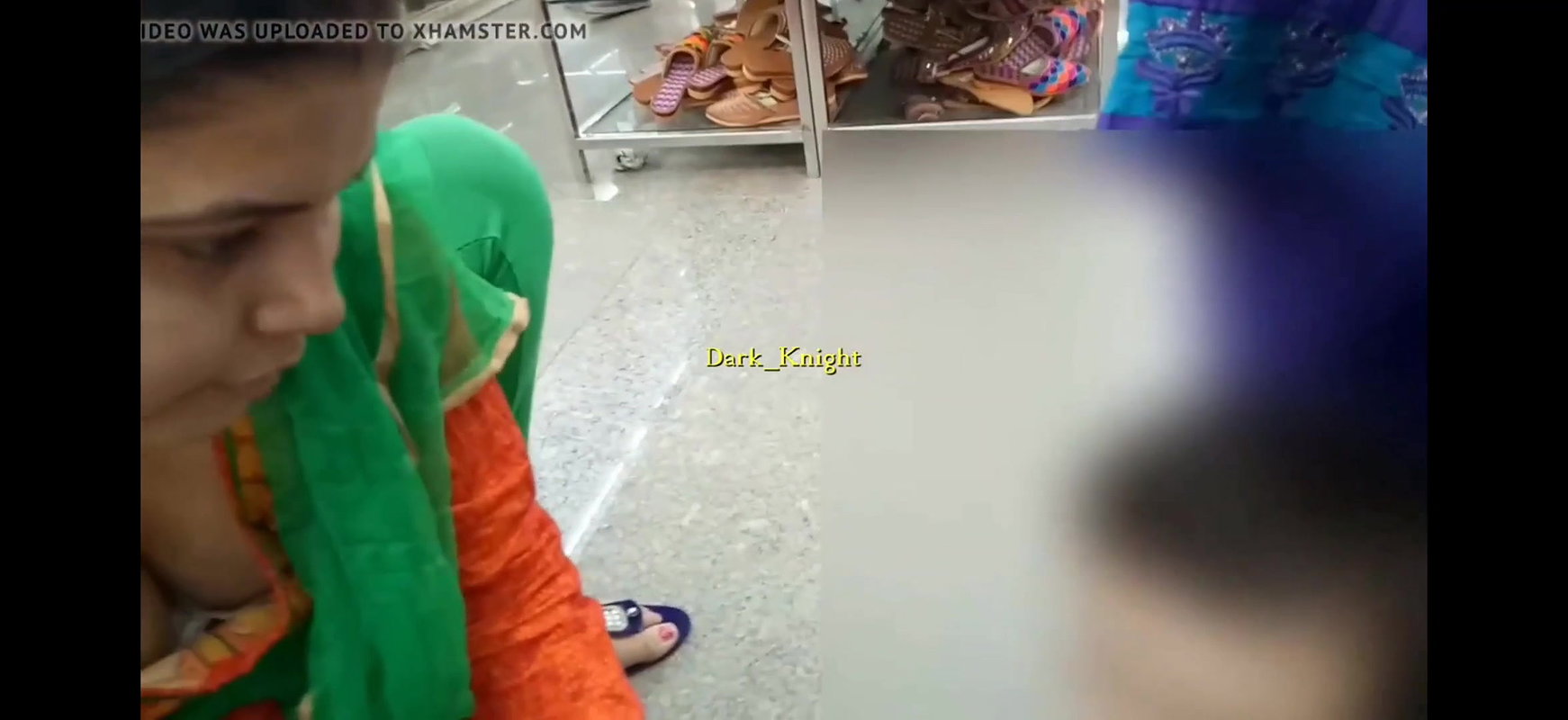 Desi babe huge cleavage and boob show in store