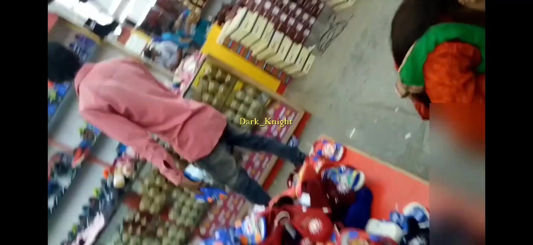 Desi babe huge cleavage and boob show in store