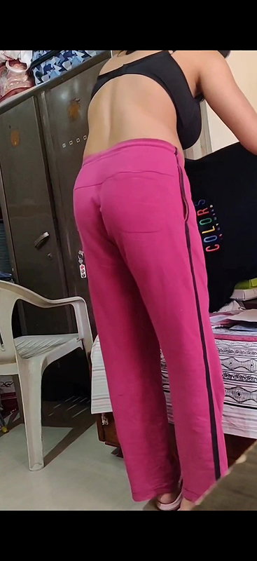 Desi babe in black bra