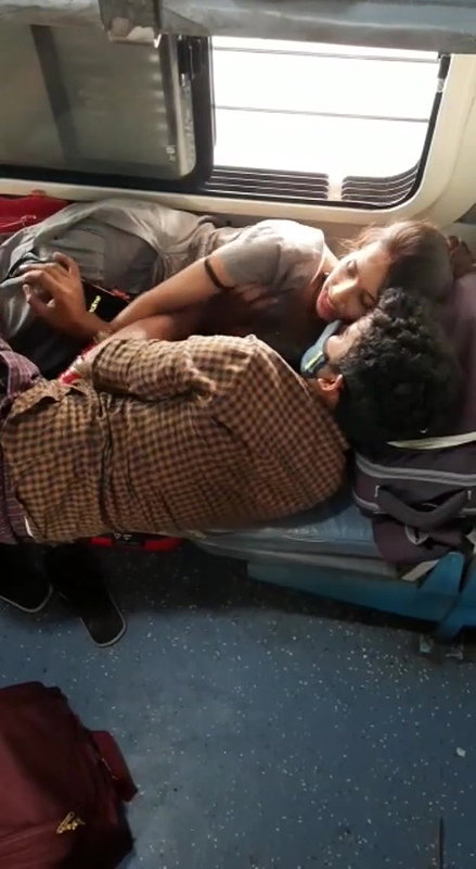 Desi Couple in Train