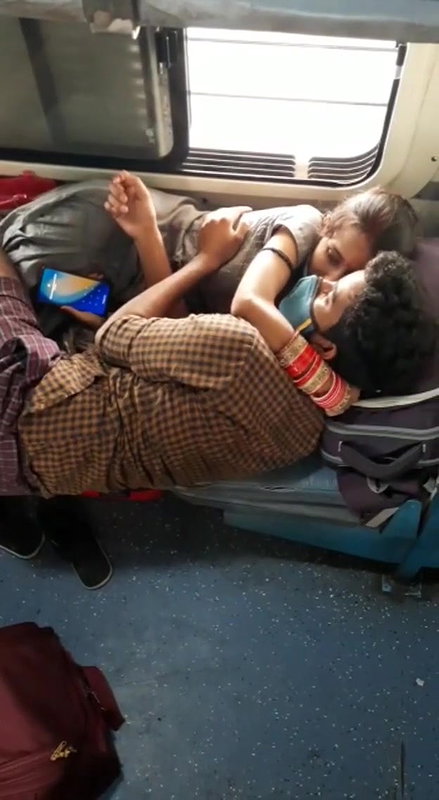 Desi Couple in Train