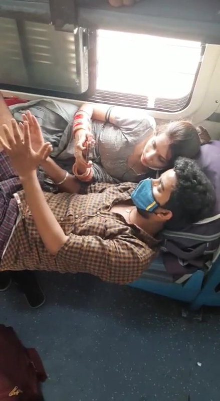Desi Couple in Train