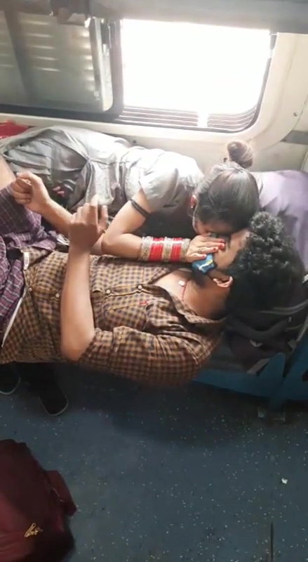 Desi Couple in Train