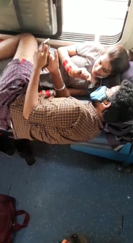 Desi Couple in Train