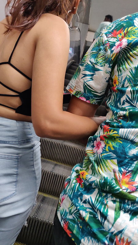 Desi daring teen almost backless in public