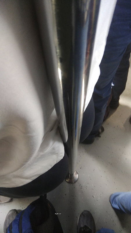 Desi Fleshy Ass cheeks split by pole, pressed gently