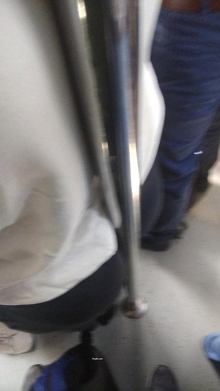 Desi Fleshy Ass cheeks split by pole, pressed gently