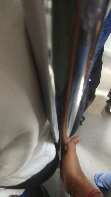 Desi Fleshy Ass cheeks split by pole, pressed gently