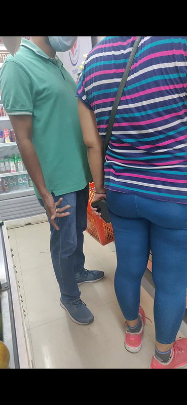 Desi MILF Ass shape clearly visible in tight pants