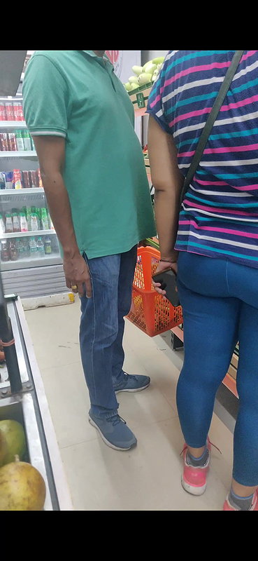 Desi MILF Ass shape clearly visible in tight pants