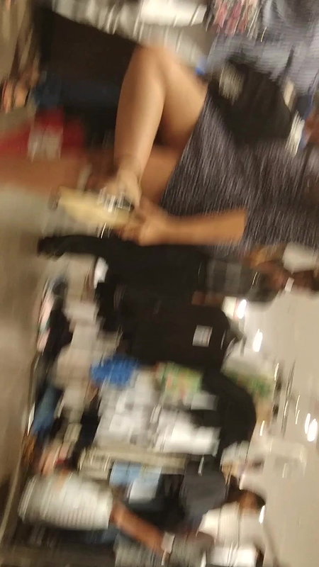 Desi young girl smooth thighs and leg show in shoe store