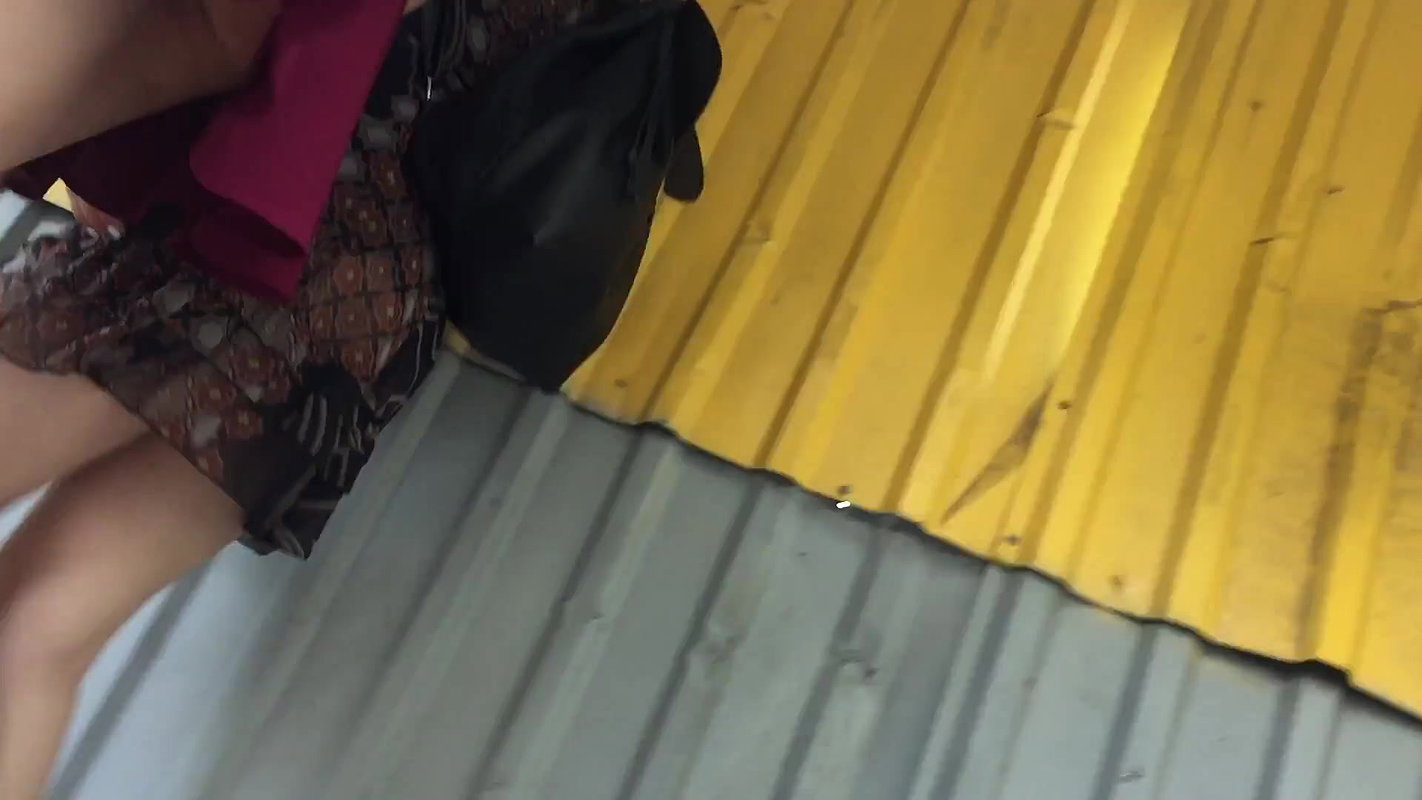 Full ass cheeks visible in flying short skirt (HD capture)