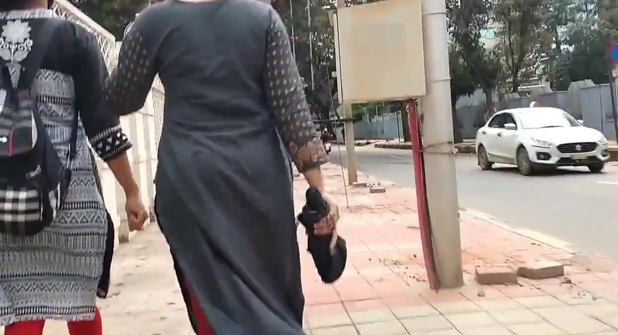 Hot Desi Babe Walking Ass