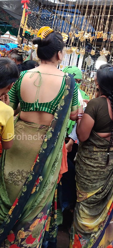 Milky white backless bhabhi,  close up