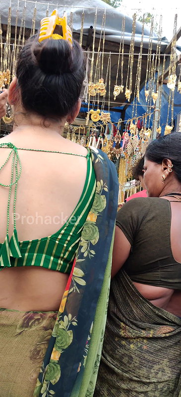 Milky white backless bhabhi,  close up