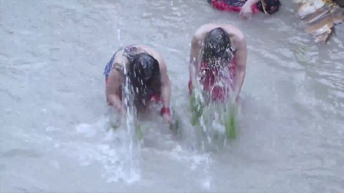Nepali lady open bath.mkv