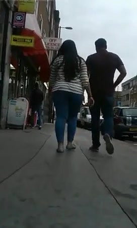 Nri Big Ass girl Walking on street With Bf
