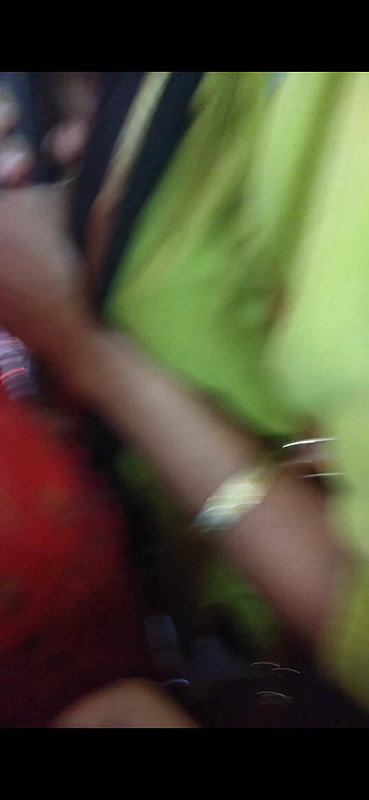 Trying to grope and feel MILF’s boob in public transport