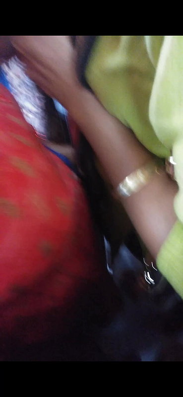 Trying to grope and feel MILF’s boob in public transport