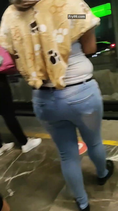 Two fat ass girls waiting for metro