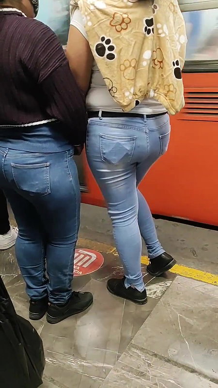 Two fat ass girls waiting for metro