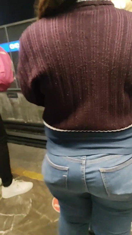 Two fat ass girls waiting for metro