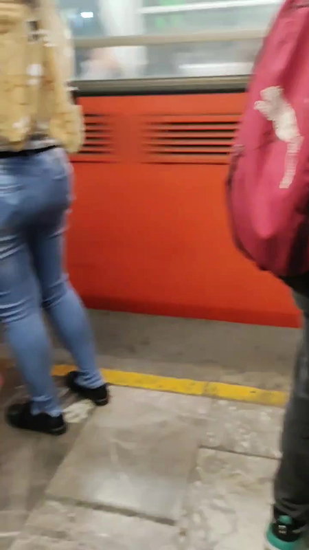 Two fat ass girls waiting for metro