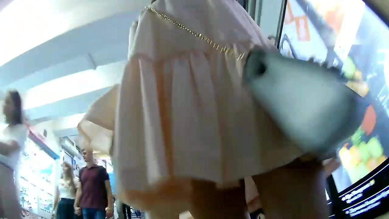 Upskirt panty capture in metro and escalator