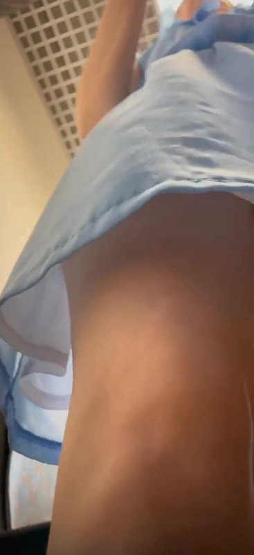 Upskirt transparent panty capture