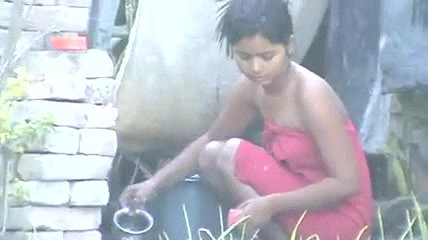 village girl taking shower secretly filmed