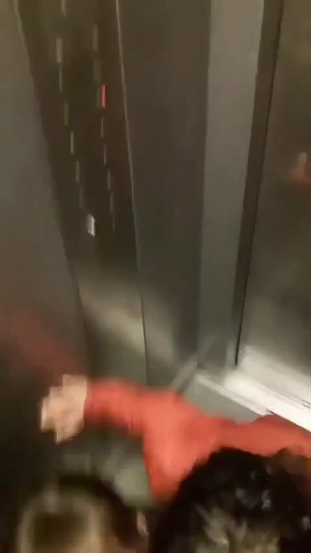 Naughty Girls Sucking Best Friends Dick in Lift