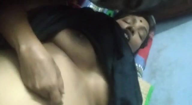 Husband sucking sleeping bhabhi’s boob